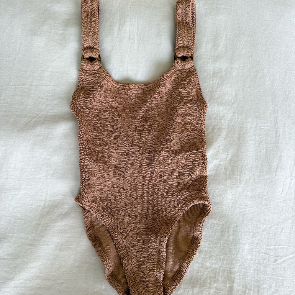 Hunza G Domino One-Piece Swimsuit Color Copper